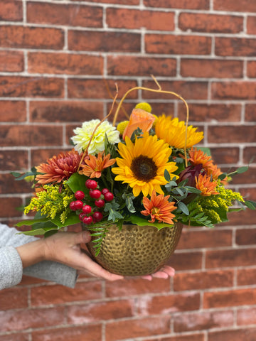 Vintage Gold Centerpiece Fall Splendor